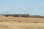 Private cars Puget Sound and Sierra Hotel on the eastbound Southwest Chief split the semaphore 